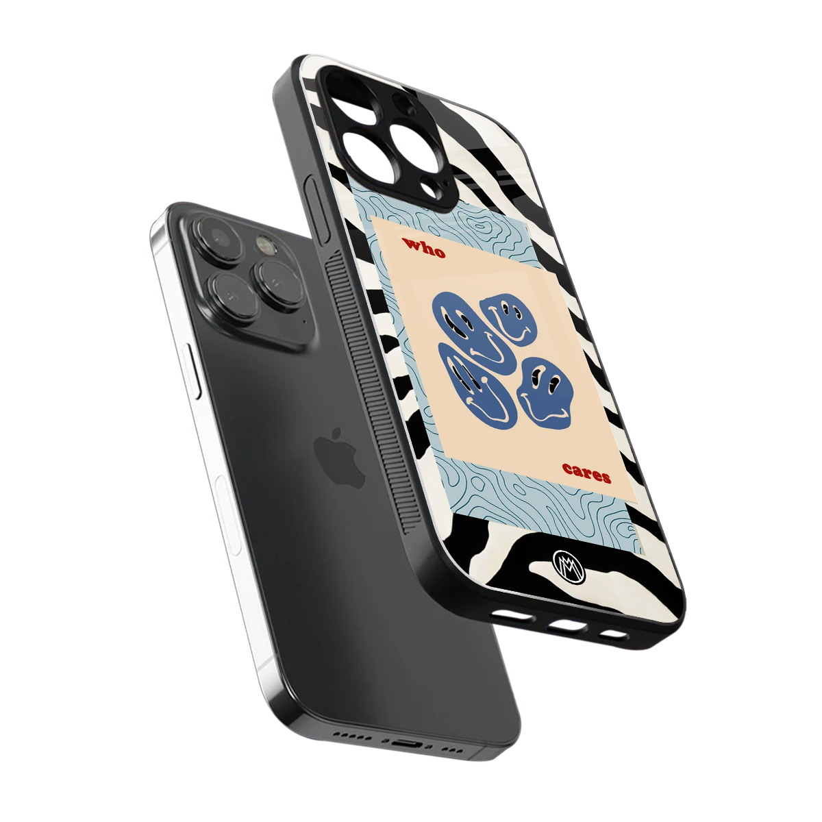 who cares back phone cover | glass case for iphone 16 pro max
