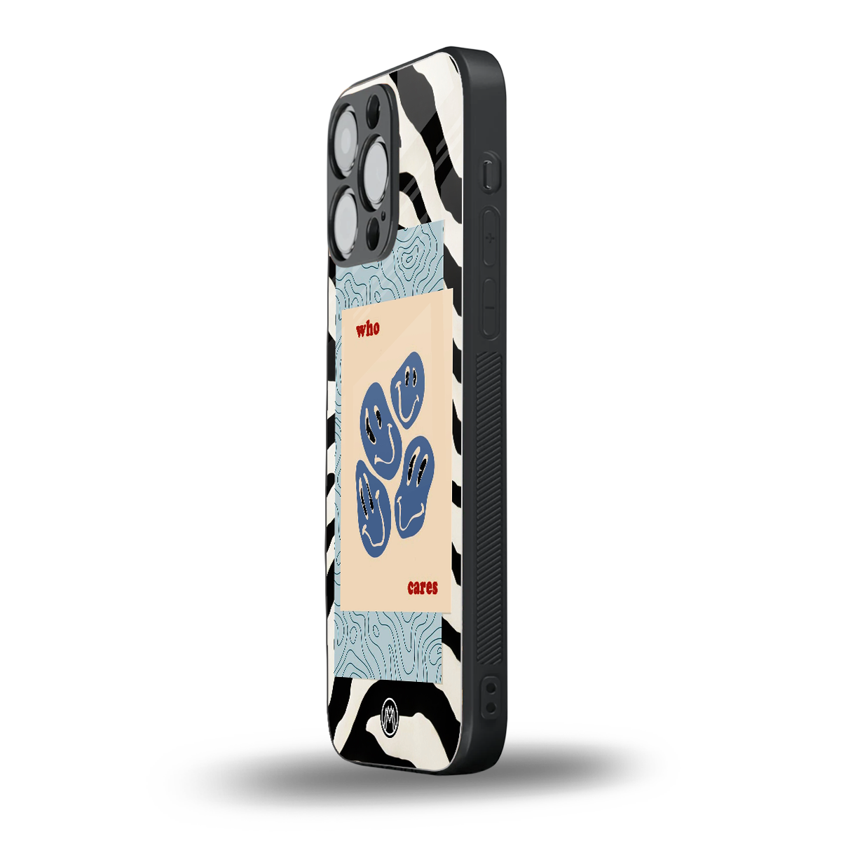 who cares back phone cover | glass case for iphone 16 pro max