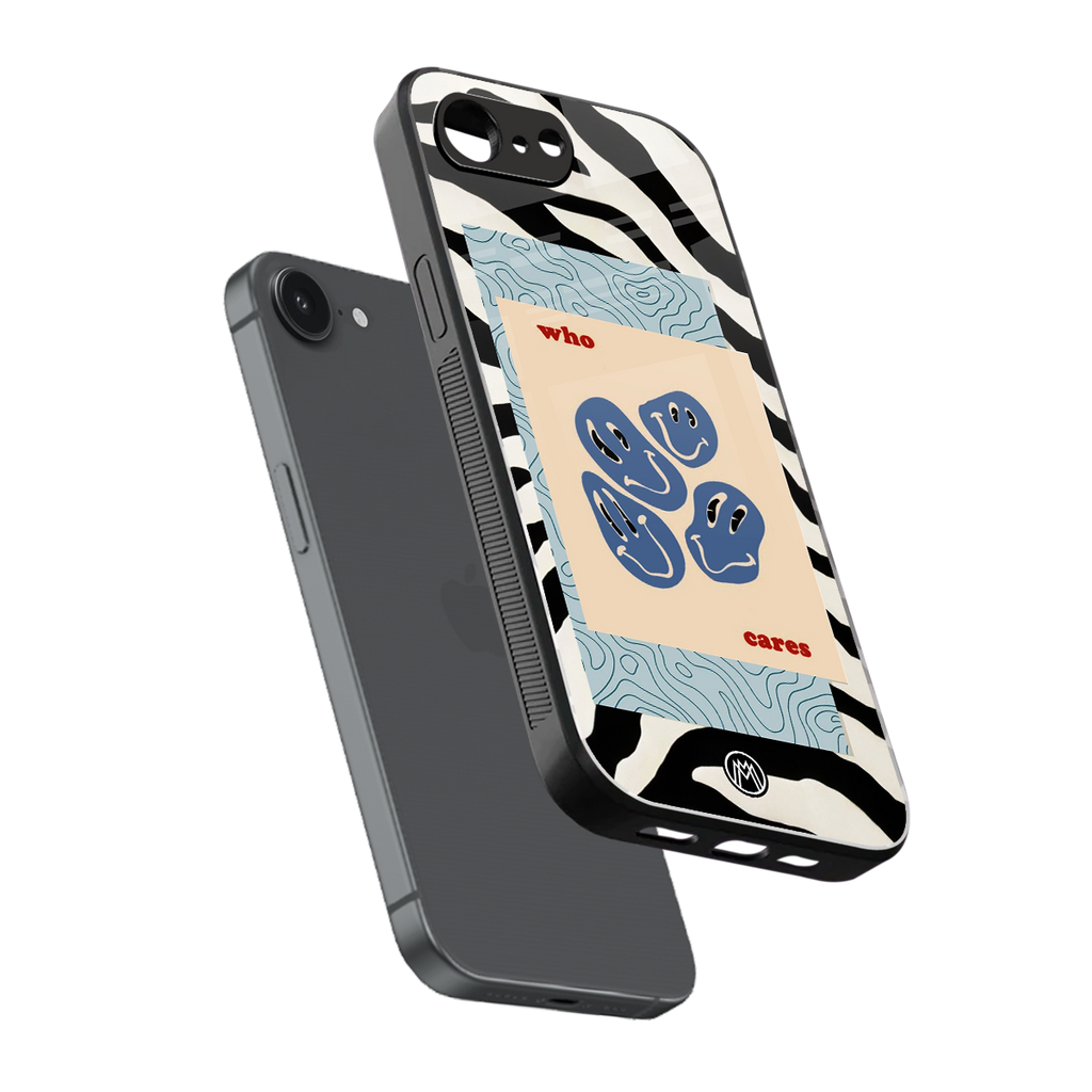 who cares back phone cover | glass case for iphone 16e