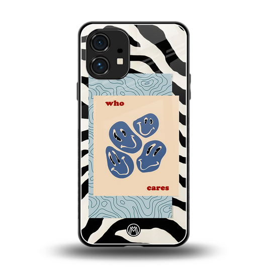 who cares back phone cover | glass case for nothing phone 1
