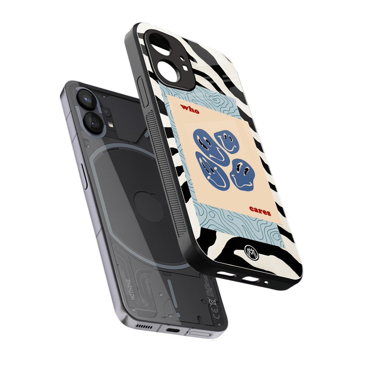 who cares back phone cover | glass case for nothing phone 1