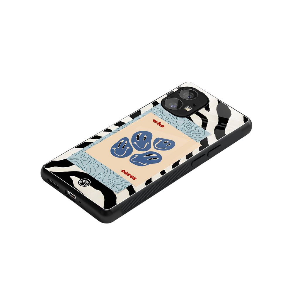 who cares back phone cover | glass case for nothing phone 1
