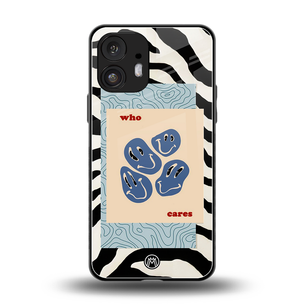 who cares back phone cover | glass case for nothing phone 2