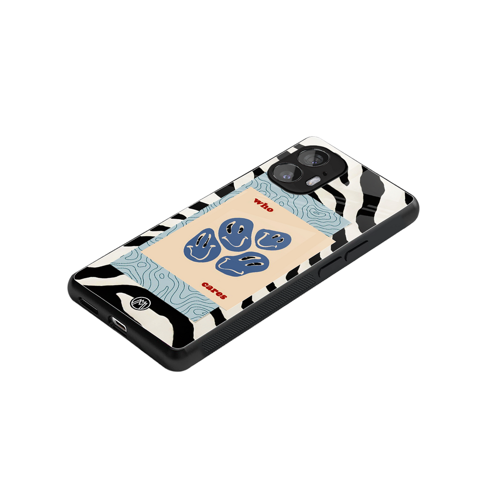 who cares back phone cover | glass case for nothing phone 2