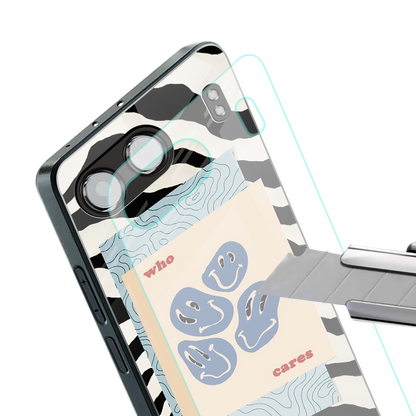 who cares back phone cover | glass case for oneplus nord 4