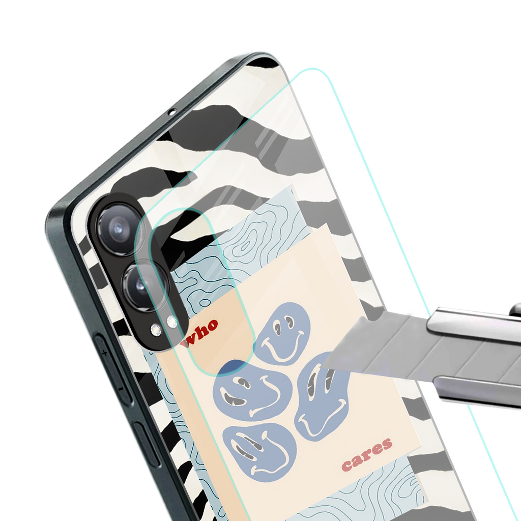 who cares back phone cover | glass case for oneplus nord ce 4 lite