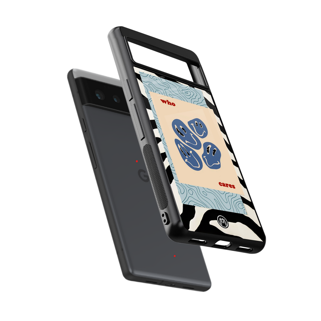 who cares back phone cover | glass case for google pixel 6