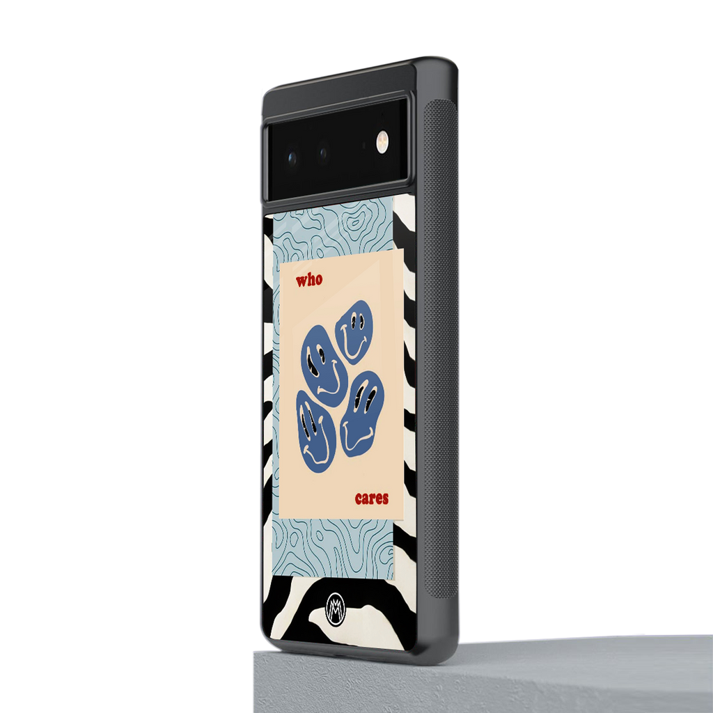who cares back phone cover | glass case for google pixel 6