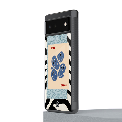 who cares back phone cover | glass case for Google Pixel 6A