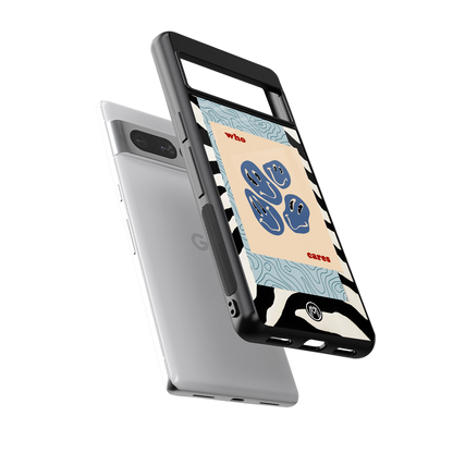who cares back phone cover | glass case for google pixel 7 pro