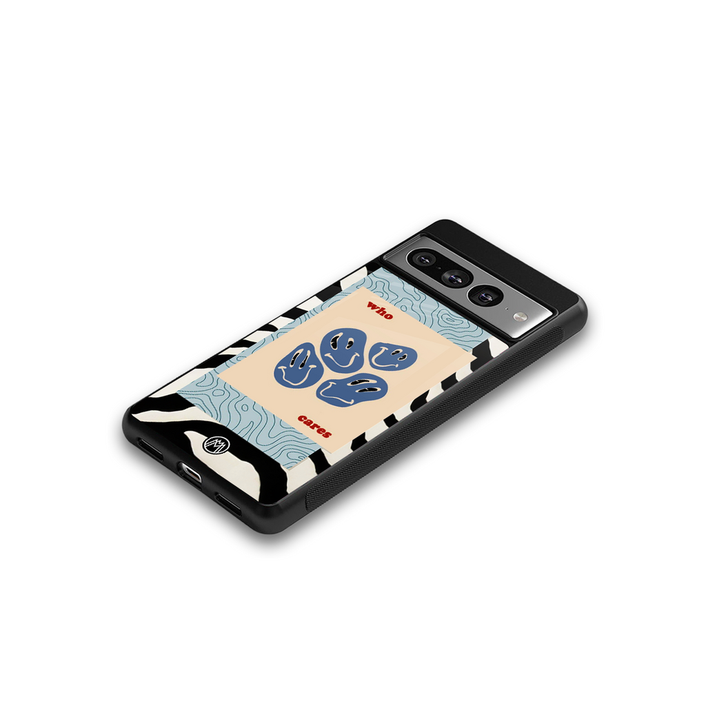 who cares back phone cover | glass case for google pixel 7 pro
