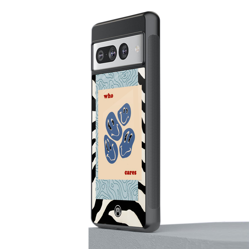 who cares back phone cover | glass case for google pixel 7 pro