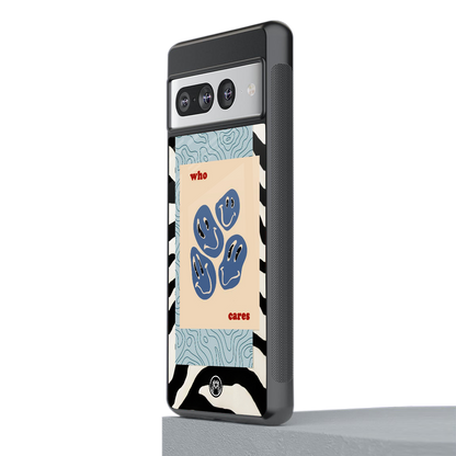 who cares back phone cover | glass case for google pixel 7 pro