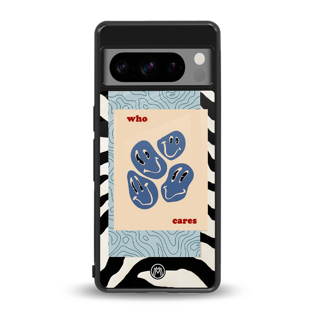 who cares back phone cover | glass case for google pixel 8 pro