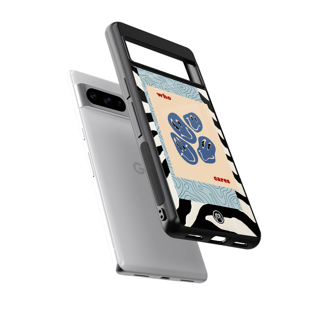 who cares back phone cover | glass case for google pixel 8 pro