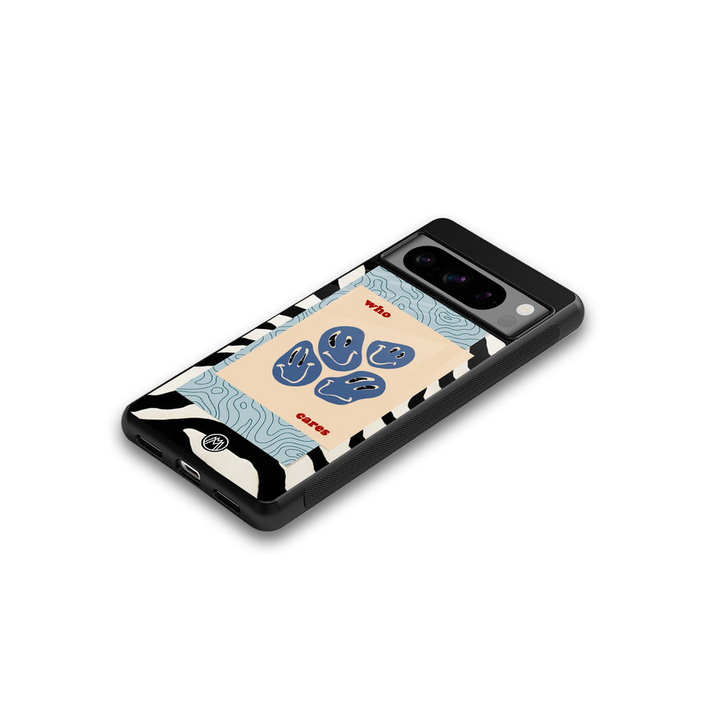 who cares back phone cover | glass case for google pixel 8 pro