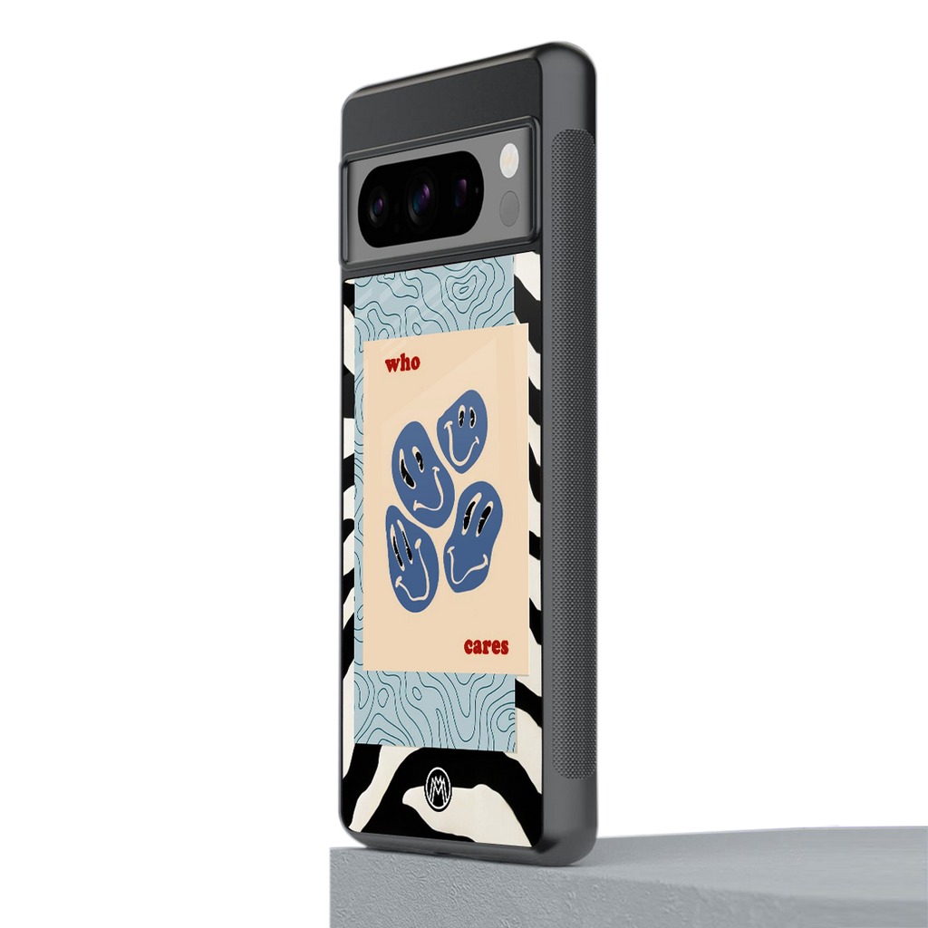who cares back phone cover | glass case for google pixel 8 pro