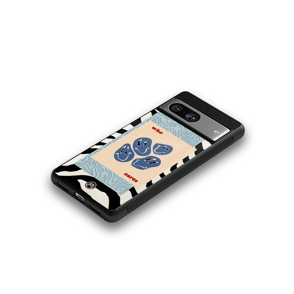 who cares back phone cover | glass case for Google Pixel 8