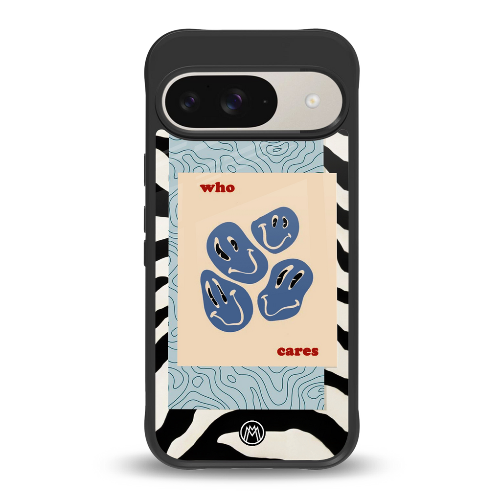 who cares back phone cover | glass case for google pixel 9