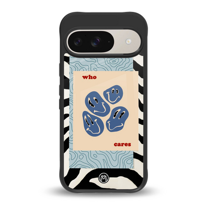 who cares back phone cover | glass case for google pixel 9