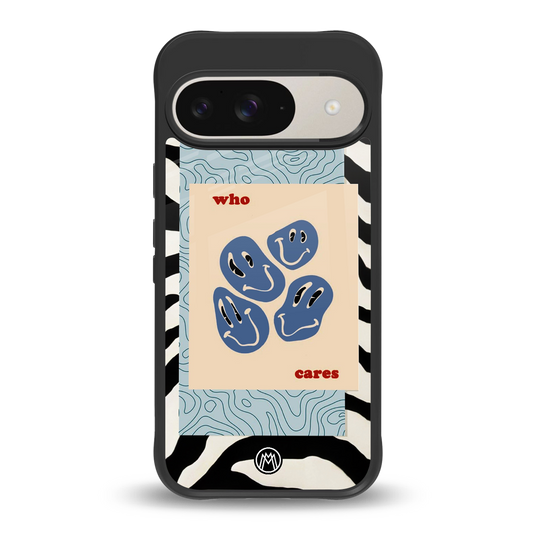 who cares back phone cover | glass case for google pixel 9