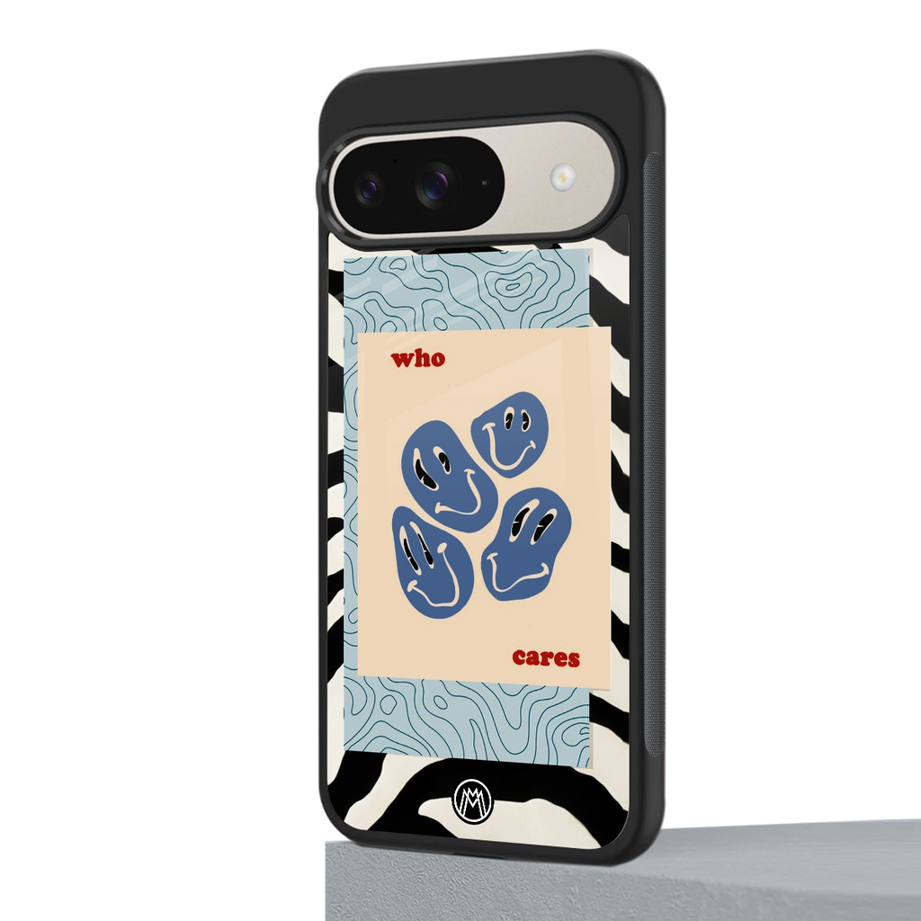 who cares back phone cover | glass case for google pixel 9