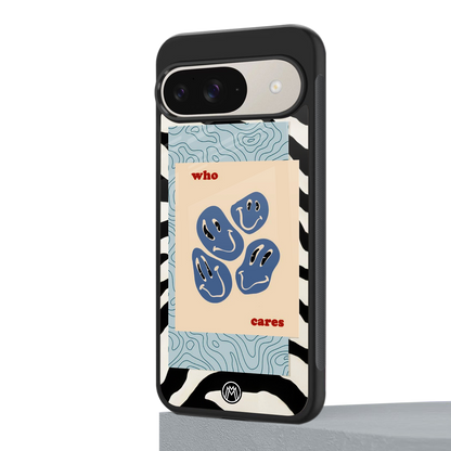 who cares back phone cover | glass case for google pixel 9