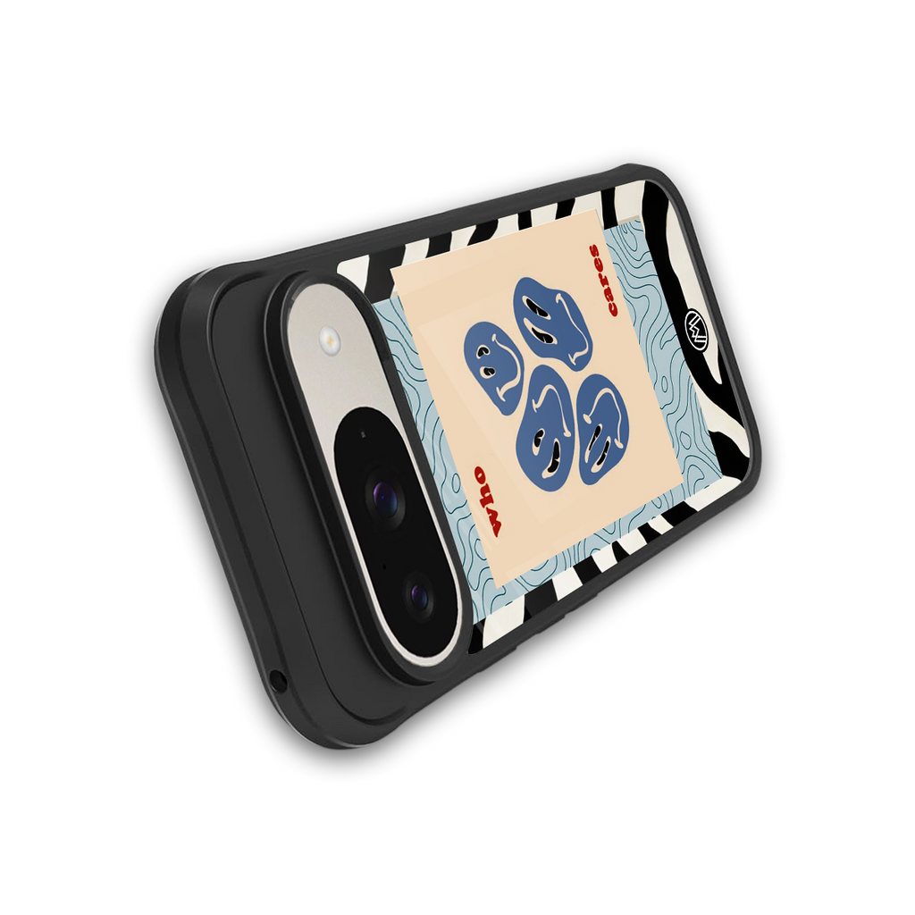 who cares back phone cover | glass case for google pixel 9