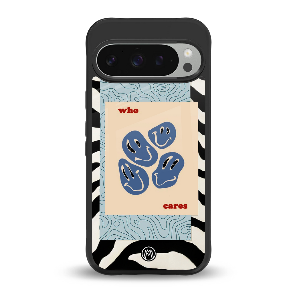 who cares back phone cover | glass case for google pixel 9 pro