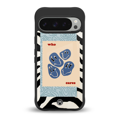 who cares back phone cover | glass case for google pixel 9 pro xl