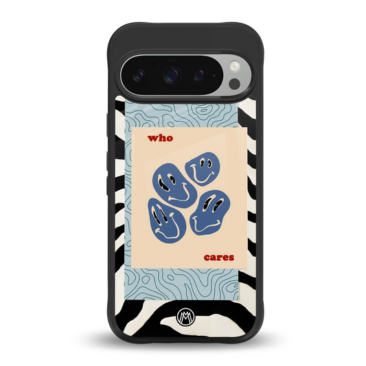 who cares back phone cover | glass case for google pixel 9 pro xl