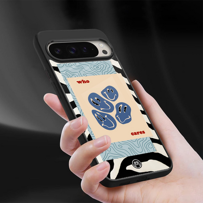 who cares back phone cover | glass case for google pixel 9 pro xl