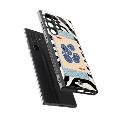 who cares back phone cover | glass case for samsung galaxy s24 ultra