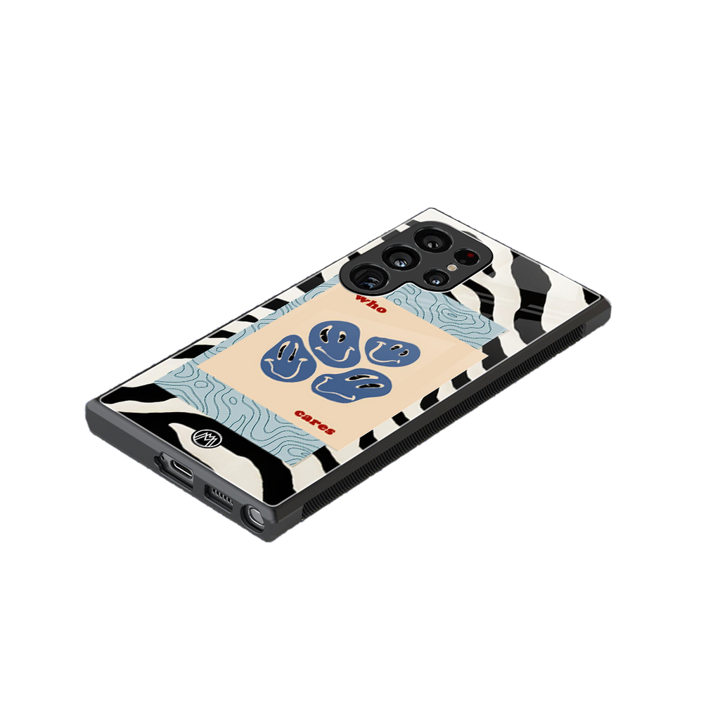 who cares back phone cover | glass case for samsung galaxy s23 ultra