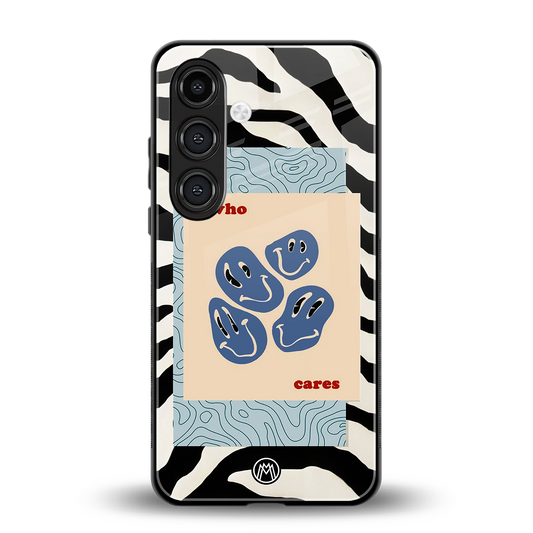 who cares back phone cover | glass case for samsung galaxy s23