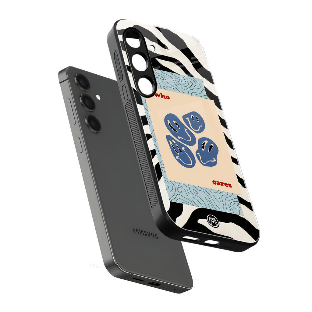 who cares back phone cover | glass case for samsung galaxy s24