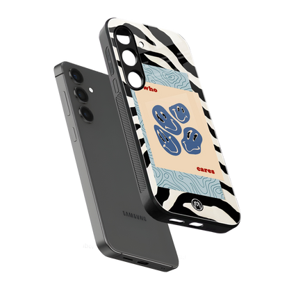 who cares back phone cover | glass case for samsung galaxy s23