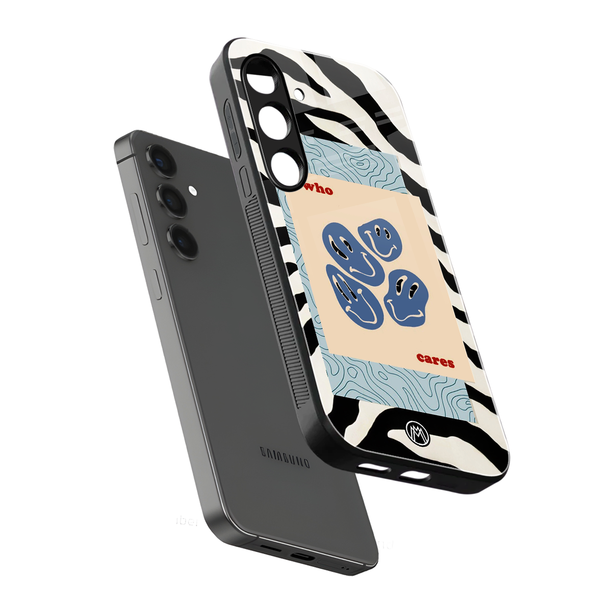 who cares back phone cover | glass case for samsung galaxy s24 plus