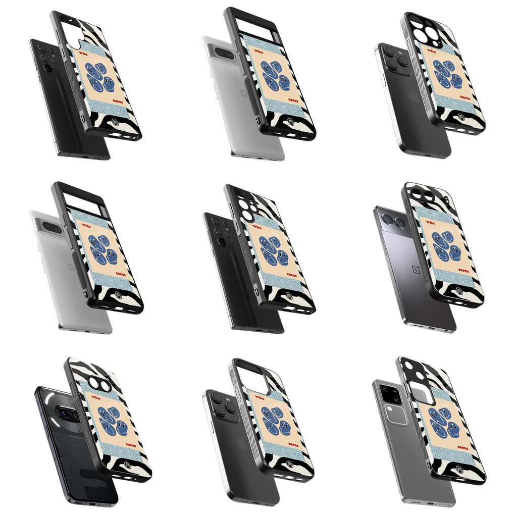 Durable Glass Back Mobile Case for iPhone, Samsung, OnePlus, Google Pixel, Redmi, Vivo, Oppo
