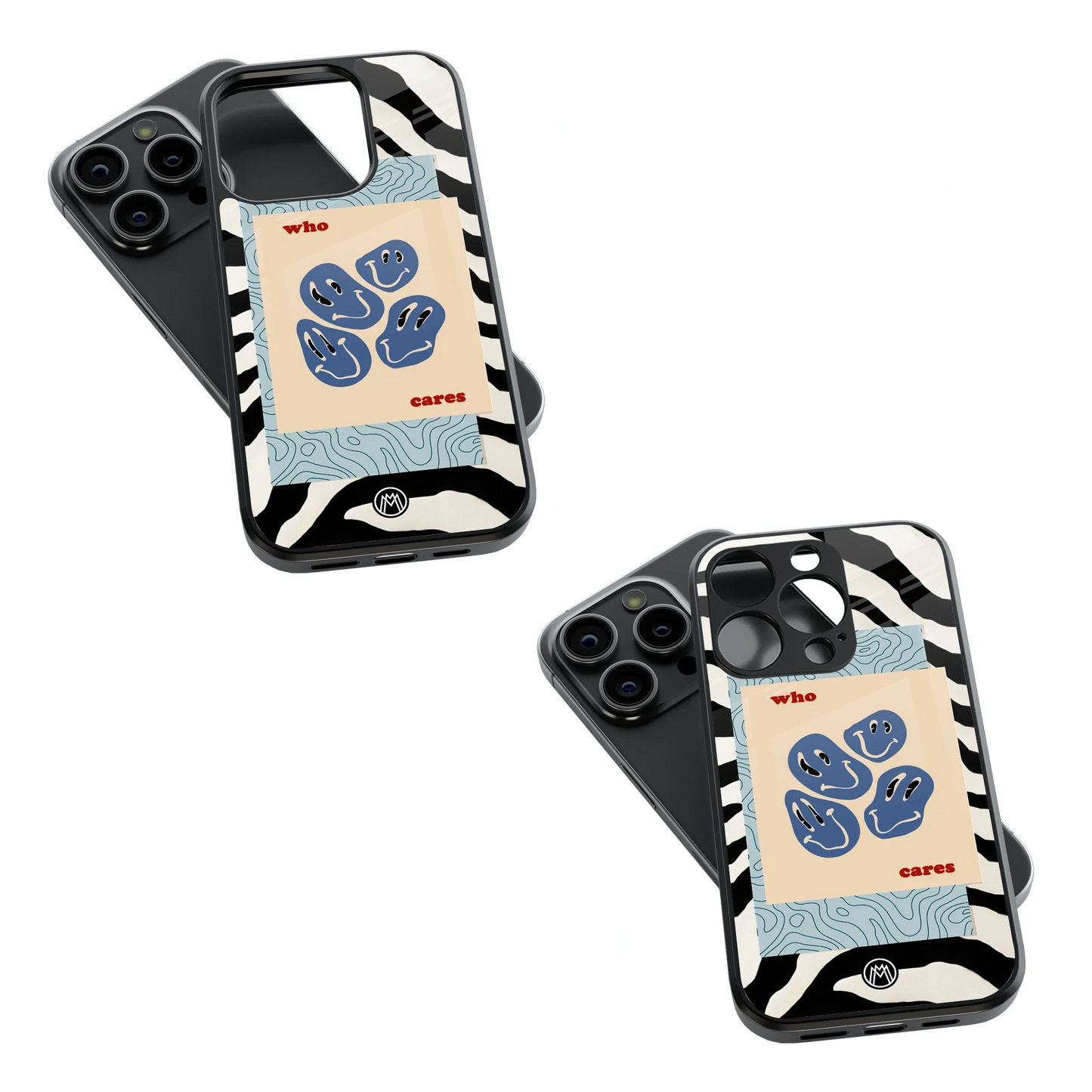 Trendy Glass Back Mobile Case for iPhone, Samsung, Redmi, OnePlus, Google Pixel, Motorola