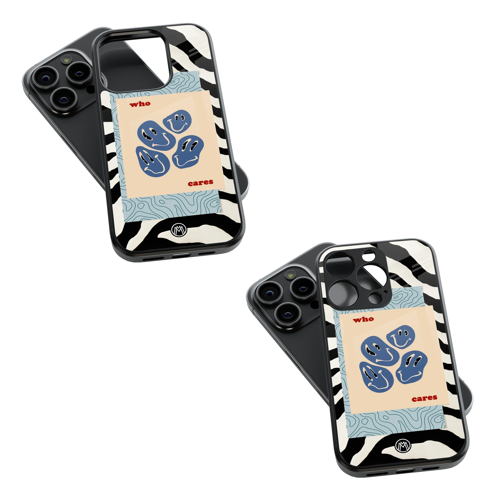 Trendy Glass Back Mobile Case for iPhone, Samsung, Redmi, OnePlus, Google Pixel, Motorola