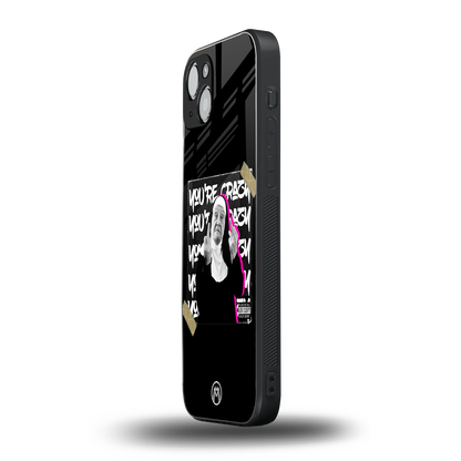 wild mind back phone cover | glass case for iphone 15 plus
