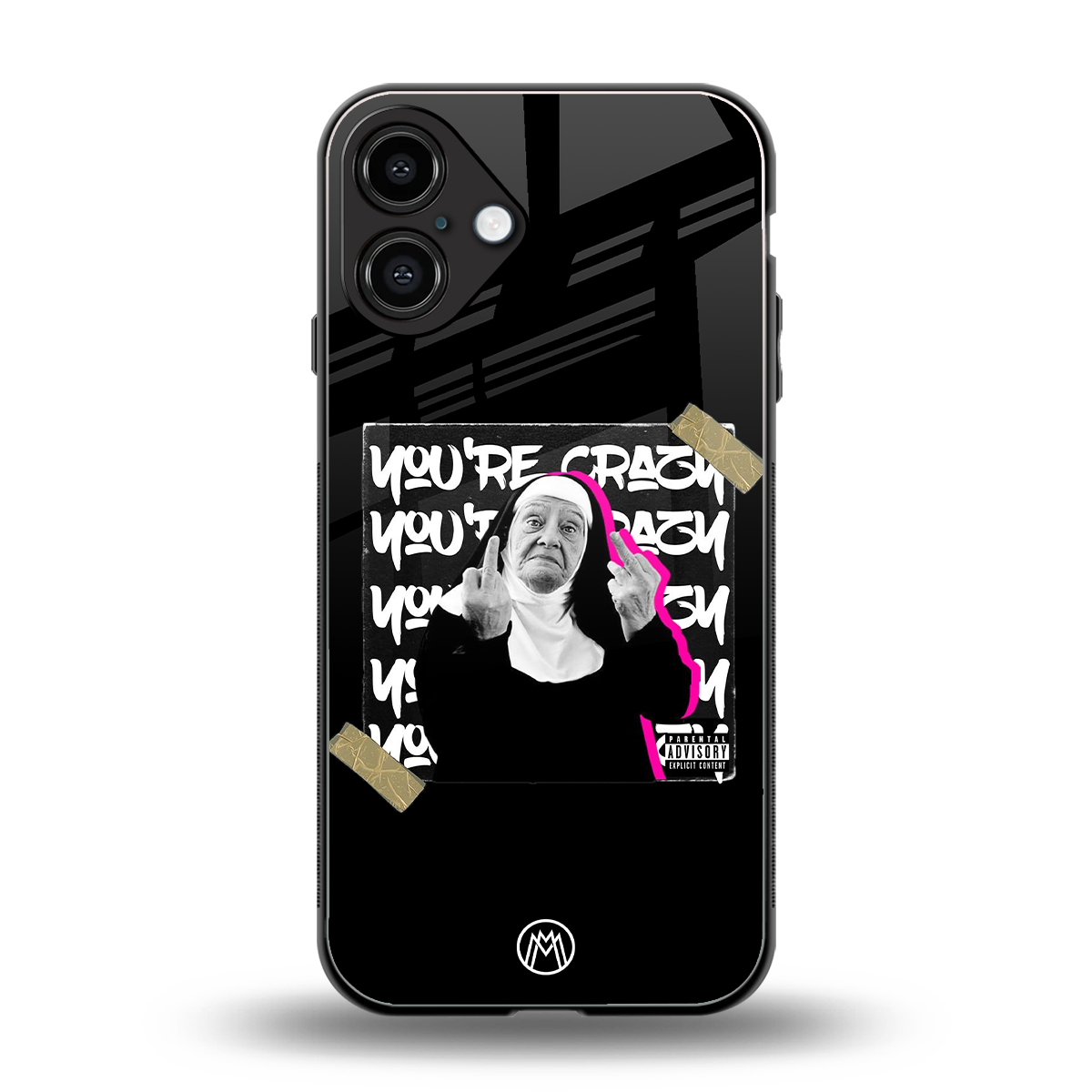 wild mind back phone cover | glass case for iphone 16 plus