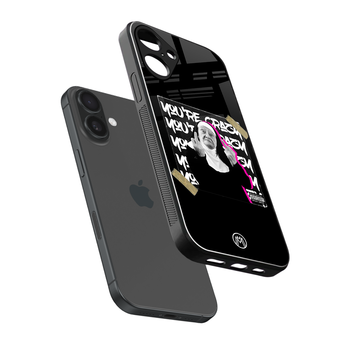 wild mind back phone cover | glass case for iphone 16 plus