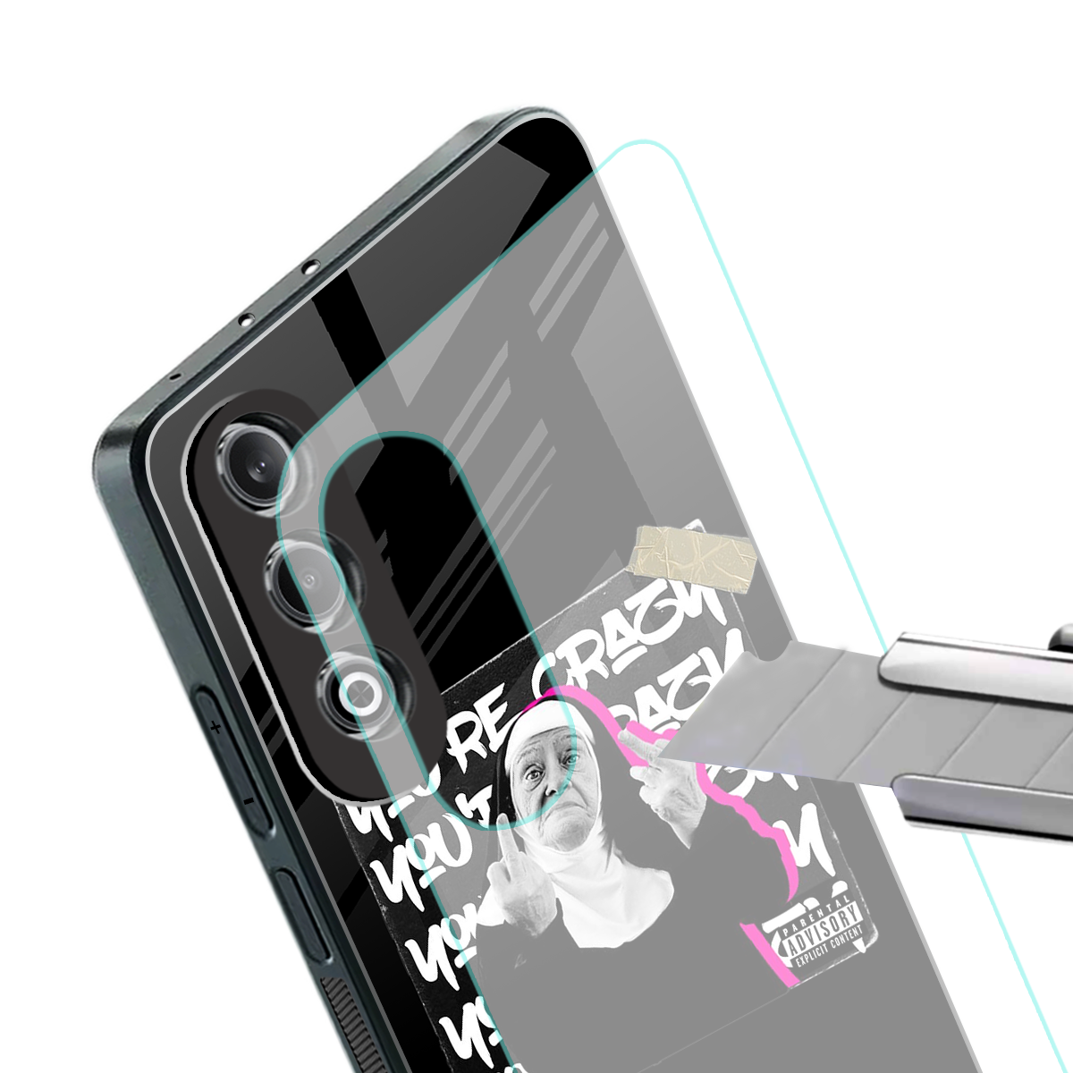 wild mind back phone cover | glass case for oneplus nord ce 4