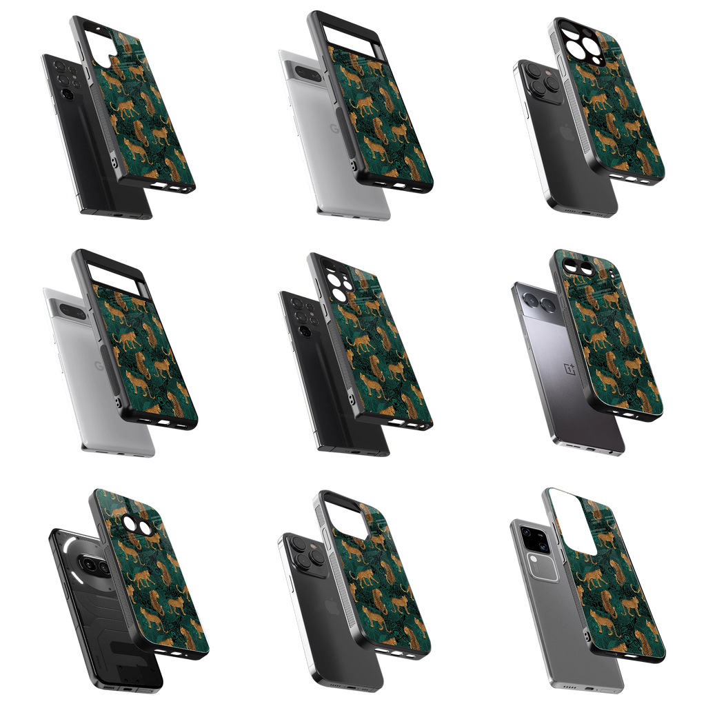Durable Glass Back Mobile Case for iPhone, Samsung, OnePlus, Google Pixel, Redmi, Vivo, Oppo