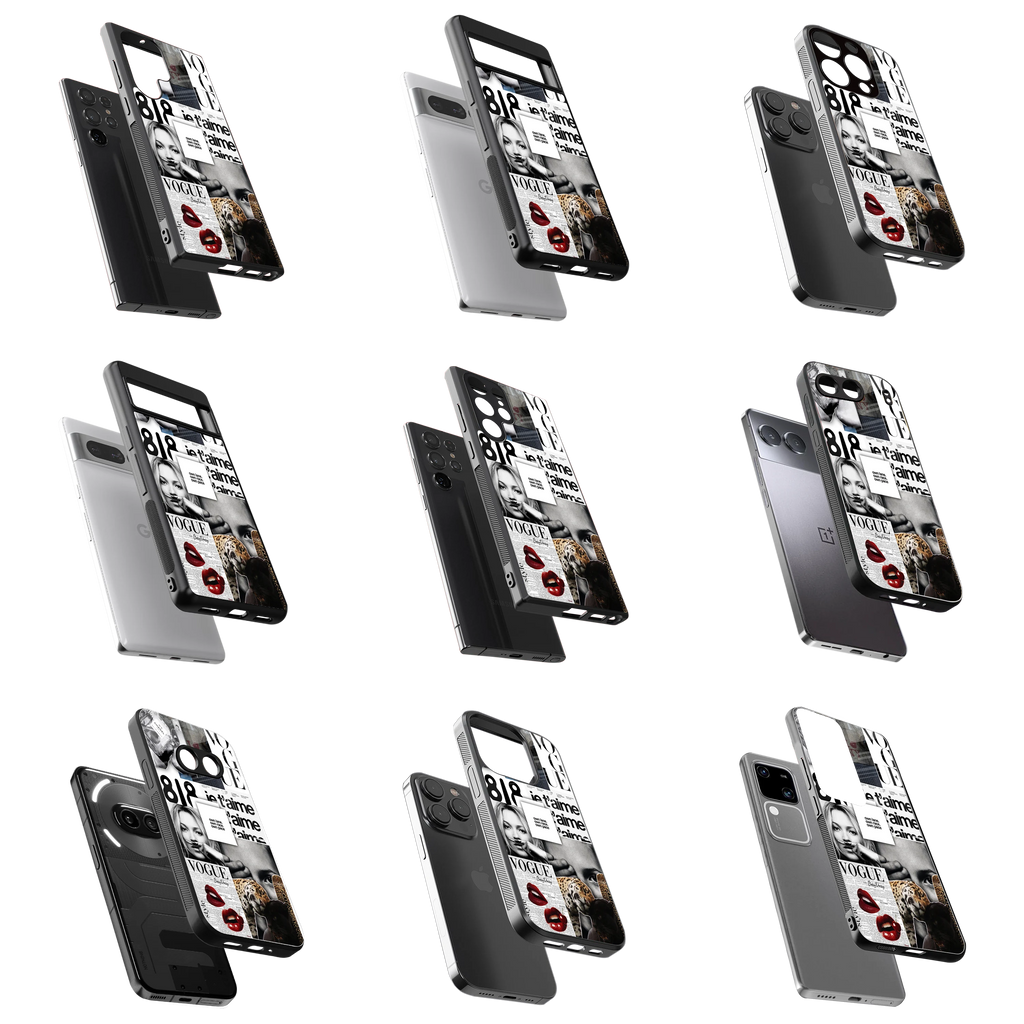 Durable Glass Back Mobile Case for iPhone, Samsung, OnePlus, Google Pixel, Redmi, Vivo, Oppo