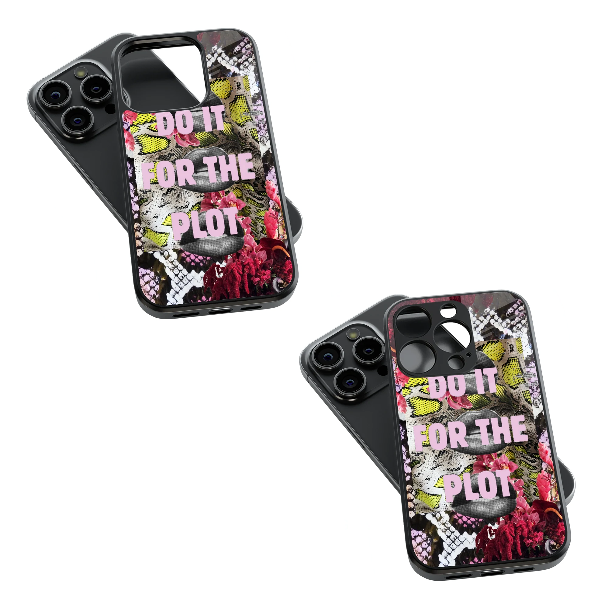 Trendy Glass Back Mobile Case for iPhone, Samsung, Redmi, OnePlus, Google Pixel, Motorola