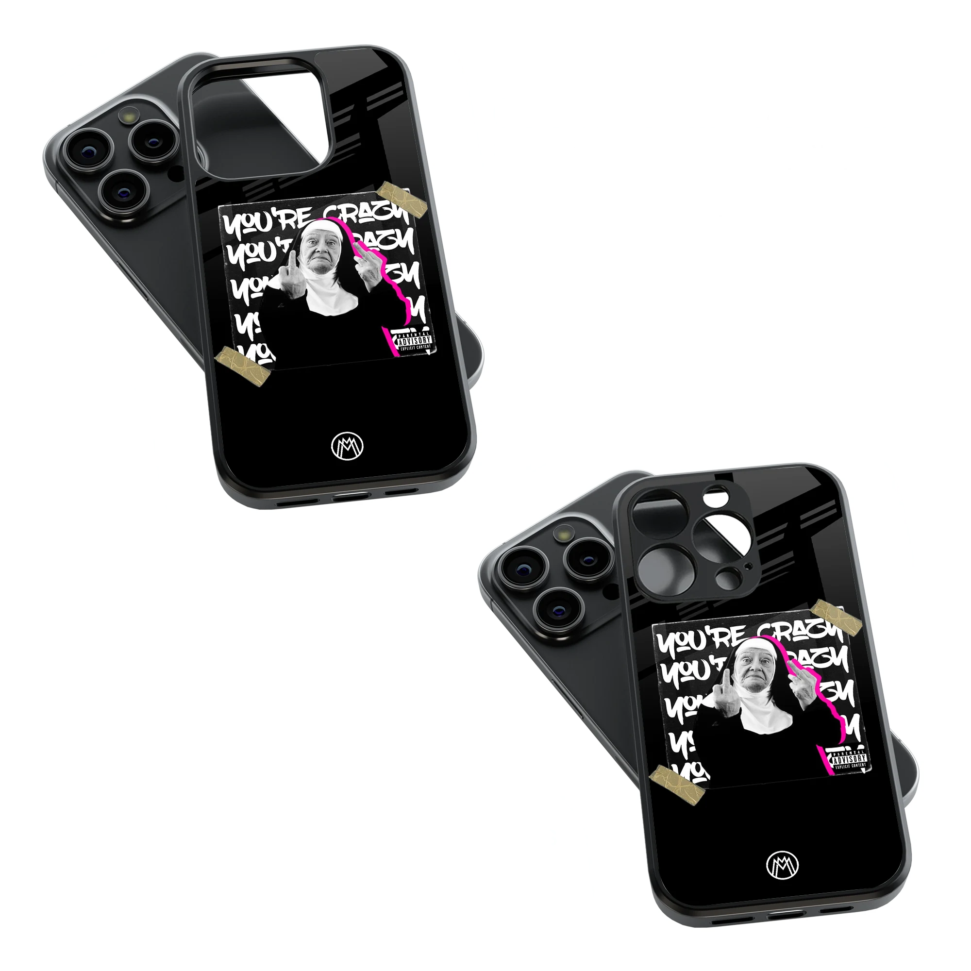 Trendy Glass Back Mobile Case for iPhone, Samsung, Redmi, OnePlus, Google Pixel, Motorola