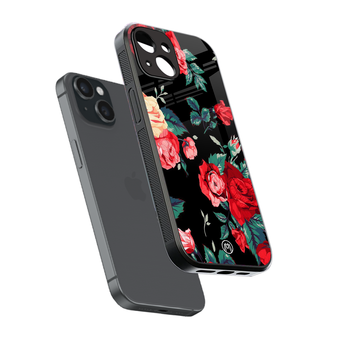 wildflower back phone cover | glass case for iphone 13 mini